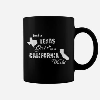 Just A Texas Girl In A California World Coffee Mug | Crazezy DE
