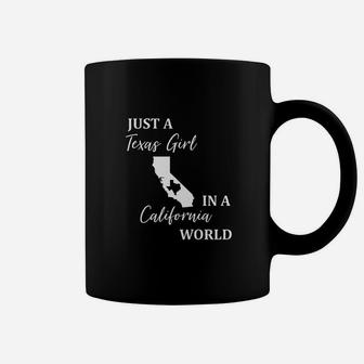 Just A Texas Girl Living In A California World Coffee Mug - Thegiftio UK