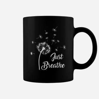 Just Breathe Dandelion Wildflower Botanical Nature Flower Coffee Mug | Crazezy CA