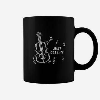 Just Cellin Musician Cellist Music Gifts Cello Coffee Mug | Crazezy AU