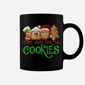 Just Here For The Cookies Funny Christmas Cookies Lover Xmas Coffee Mug | Crazezy