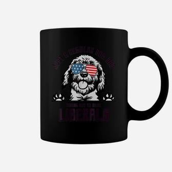 Just Regular Dog Dad Trying Not To Raise Liberals Funny Dog Coffee Mug | Crazezy CA