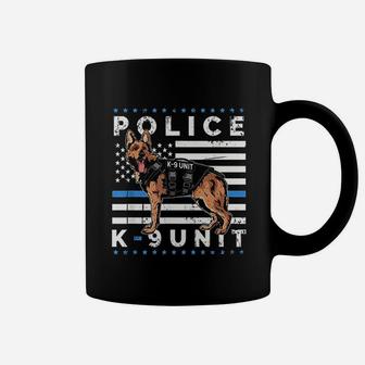 K9 Police Officer American Flag Thin Blue Line Coffee Mug | Crazezy AU