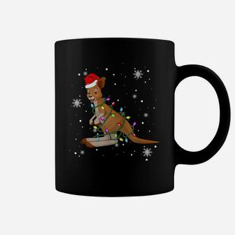 Kangaroo Christmas Funny Santa Hat Christmas Coffee Mug | Crazezy UK