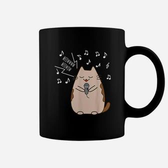 Karaoke Kawaii Kitty Cute Singing Kawaii Cat And Microphone Coffee Mug | Crazezy