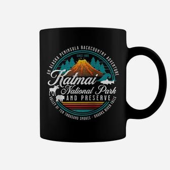 Katmai National Park Preserve Alaska Bear Watching Salmon Raglan Baseball Tee Coffee Mug | Crazezy CA