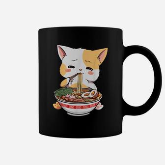 Kawaii Neko Ramen Cute Ramen Cat Japanese Noodle Funny Anime Coffee Mug | Crazezy AU