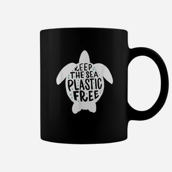 Keep The Sea Plastic Free Turtle Coffee Mug | Crazezy