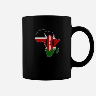 Kenyan Pride With Kenya Flag Clipped Inside Africa Map Coffee Mug | Crazezy