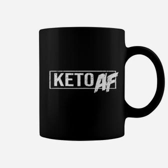 Keto Af Loving My Ketogenic Low Carb Diet Distressed Coffee Mug - Monsterry UK