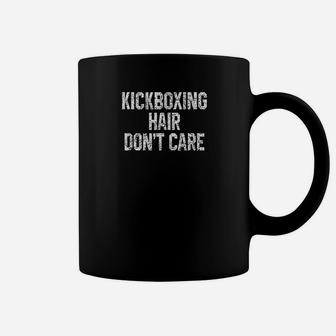 Kickboxing Hair Dont Care Funny Kickboxer Martial Art Gift Coffee Mug | Crazezy