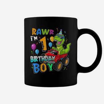 Kids 1 Year Old Shirt 1St Birthday Boy T Rex Dinosaur Coffee Mug | Crazezy UK