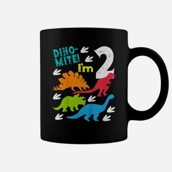 Kids 2 Year Old Dinosaur Birthday Party T Rex Cool Gift Coffee Mug | Crazezy