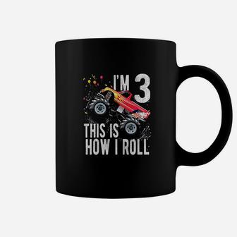 Kids 3 Year Old 3Rd Birthday Boy Monster Truck Car Coffee Mug | Crazezy UK