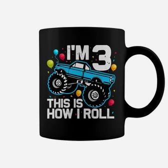 Kids 3 Year Old Shirt 3Rd Birthday Boy Monster Truck Car Coffee Mug | Crazezy