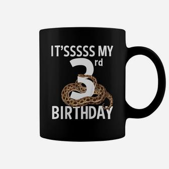Kids 3 Year Old Snake Birthday Party Boa Python Reptile 3Rd Gift Coffee Mug | Crazezy DE