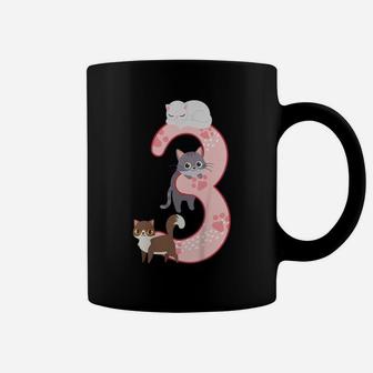 Kids 3Rd Birthday Girl Princess Outfit 3 Years Old Cats Coffee Mug | Crazezy AU