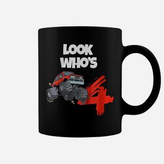 Kids 4Th Birthday Monster Truck T Shirt | 4 Year Old Boy Gift Coffee Mug | Crazezy UK
