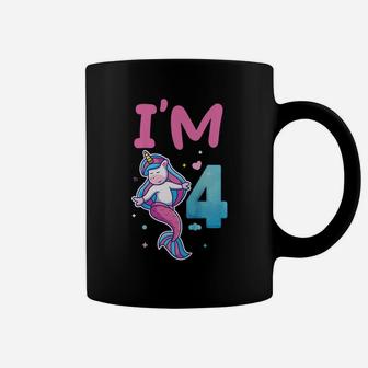 Kids 4Th Birthday Unicorn Mermaid Mermicorn Colorful Design Coffee Mug | Crazezy CA
