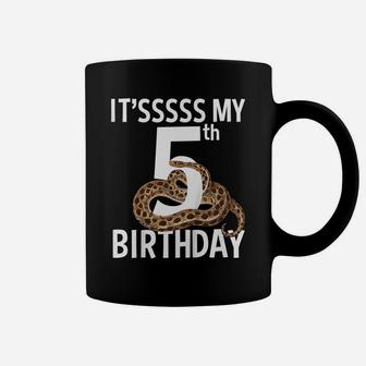 Kids 5 Year Old Snake Birthday Party Boa Python Reptile 5Th Gift Coffee Mug | Crazezy DE