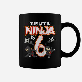 Kids 6 Year Old Ninja Birthday Party Martial Arts Karate 6Th Gift Coffee Mug | Crazezy AU