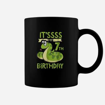Kids 7Th Birthday Snake For 7 Yr Old Boys Girls Coffee Mug | Crazezy CA