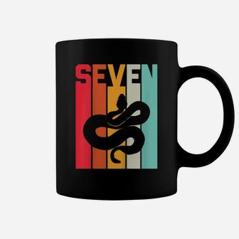 Kids 7Th Birthday Vintage Snake Lover Pet Reptile 7 Years Old Coffee Mug | Crazezy UK
