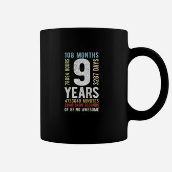 Kids 9Th Birthday 9 Years Old Vintage Retro 108 Months Coffee Mug | Crazezy DE