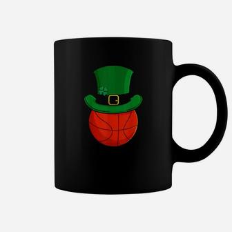 Kids Basketball Leprechaun Hat St Patricks Day Lucky Irish Coffee Mug - Monsterry