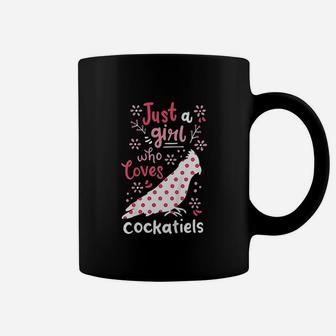 Kids Cockatiel Just A Girl Cockatiels Gift Coffee Mug | Crazezy AU