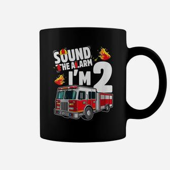 Kids Fire Truck 2 Year Old Firefighter 2Nd Birthday Boy Toddle Coffee Mug | Crazezy CA