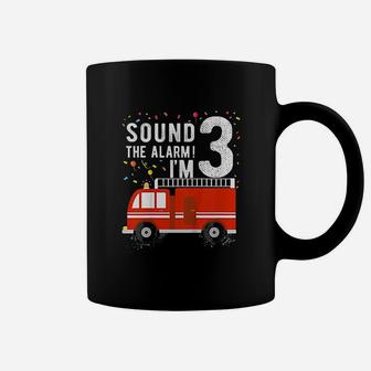 Kids Fire Truck 3Rd Birthday Boy 3 Year Old Firefighter Coffee Mug | Crazezy CA
