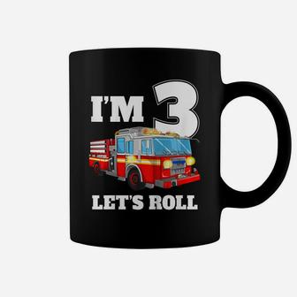 Kids Fire Truck 3Rd Birthday T Shirt Boy Toddler Firefighter Tee Coffee Mug | Crazezy UK