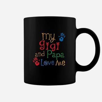 Kids Gigi And Papa Love Me Gift For Grandkids Coffee Mug | Crazezy