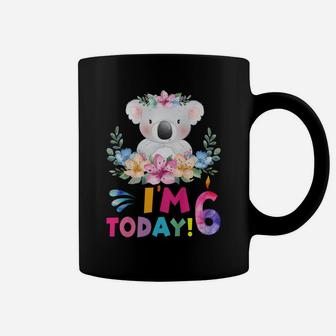 Kids I Am 6 Today Koala Birthday Party Girl 6Th Birthday Outfit Coffee Mug | Crazezy AU