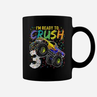 Kids I'm Ready To Crush 3 Monster Truck 3Rd Birthday Coffee Mug | Crazezy UK