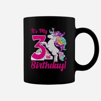 Kids Its My 3Rd Birthday 3 Year Old Unicorn Birthday Shirt Gift Coffee Mug | Crazezy