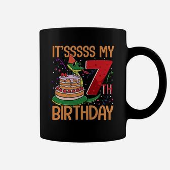 Kids It's My 7Th Birthday Funny Snake 7 Year Old Boys Girls Coffee Mug | Crazezy