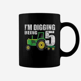 Kids Kids 5 Year Old Tractor Birthday 5Th Birthday Coffee Mug | Crazezy DE