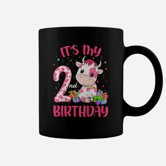 Kids Moo Im Two Its My 2Nd Birthday Shirt Girl Pink Cow Coffee Mug | Crazezy UK