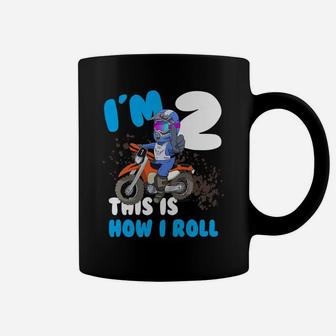 Kids Motocross Birthday Boy Little Toddler Is Two Years Old Coffee Mug | Crazezy CA