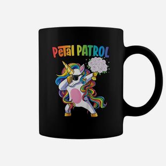 Kids Petal Patrol Shirt Flower Girl Wedding Dabbing Unicorn Coffee Mug | Crazezy CA