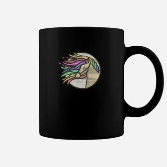 Kids Rainbow Cute Horse Novelty Cute Horse Gifts For Girls Coffee Mug - Thegiftio UK