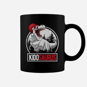 Kids Santa Kidosaurus Shirt For Kids Matching Christmas T-Rex Boy Coffee Mug | Crazezy
