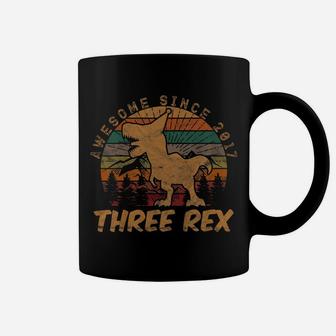 Kids Three Rex 3Rd Birthday Gifts Third Dinosaur 3 Year Old Coffee Mug | Crazezy DE