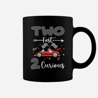 Kids Two Fast 2 Curious Racing 2Nd Birthday Gift Boy Girl Coffee Mug | Crazezy DE