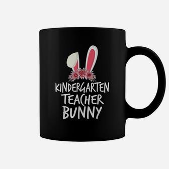 Kindergarten Teacher Bunny Ear Flower Matching Easter Outfit Coffee Mug | Crazezy AU