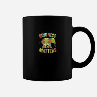 Kindness Matters Autism Puzzle Piece Elephant Idea Cute Coffee Mug - Monsterry AU