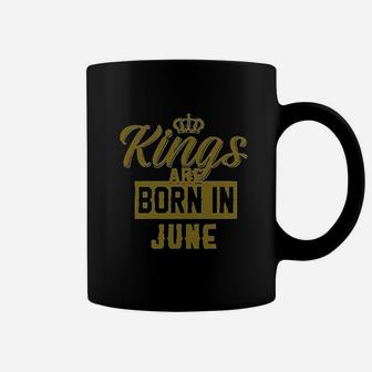 Kings Are Born In Gold Design Birthday Gift Idea Coffee Mug | Crazezy