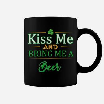 Kiss Me And Bring Me A Wine For St Patricks Day Coffee Mug - Thegiftio UK